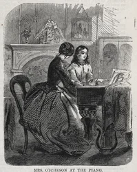 A Sra. Otcheson ao piano