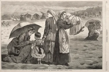 Na praia de Long Branch - A Hora das Crianças, 1874.