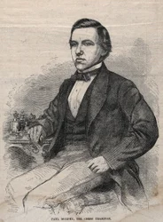 Paul Morphy, campeão de xadrez, 1859.