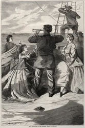 A abordagem do pirata britânico Alabama, 1863.