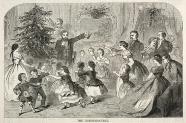 A árvore de Natal, 1858.