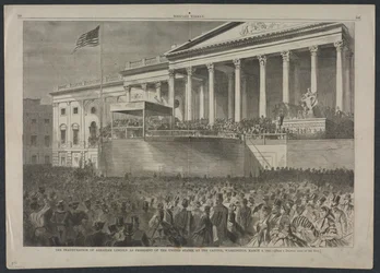 A inauguração de Abraham Lincoln como presidente dos Estados Unidos, 4 de março de 1861, 1861.