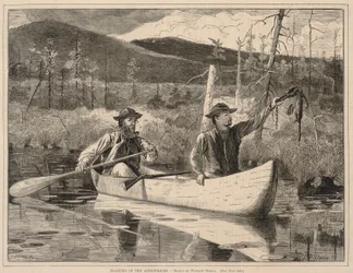 Trapping in the Adirondacks, de Every Saturday: An Ilustrated Journal of Choice Reading, 24 de dezembro de 1870