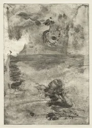 Duas cabeças, estudo após "Undertow", c.1886, impresso c.1967