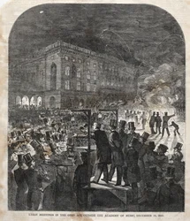 Encontro da União ao ar livre, fora da Academia de Música, 1859.