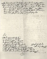 Carta de autógrafos de Wolfgang Amadeus Mozart