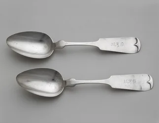 Colheres de sobremesa, c. 1860-1870 (prata)