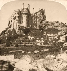 St. Michaels Mount, mosteiro beneditino, Penzance, Cornualha, 1900.