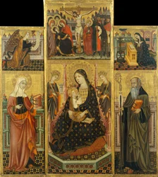 Retábulo da Virgem Mamando o Menino, Santa Clara e Santo Antônio, o Abbott