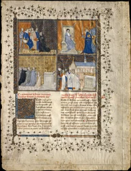 Folha de um manuscrito de Valerius Maximus, ca. 1380-90.