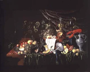 Natureza Morta com Fruta e uma Lagosta (óleo sobre tela)
