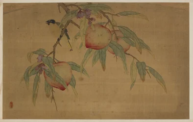 Pássaros, frutas e flores