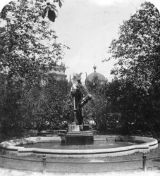 Fountain, Munique, Alemanha, c1900.
