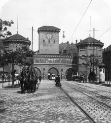 Isartor Isar Gate, Munique, Alemanha, c1900s.