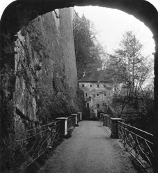 Barrage, fortaleza de Hohensalzburg, Salzburgo, Áustria, c1900