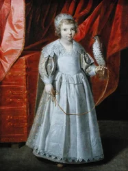 Young Boy e Falcon (óleo sobre tela)