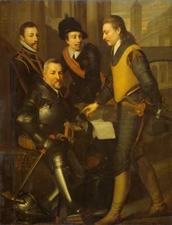 Retrato de grupo dos quatro irmãos de Guilherme I, c.1630 (óleo sobre tela)