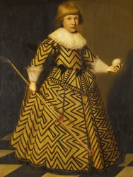 Retrato de um rapaz com um taco de kolf