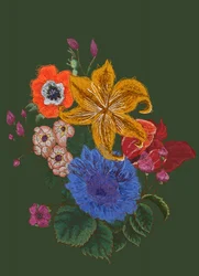 Ramo de flores vibrante