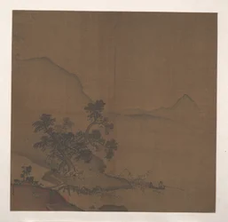 Estuário de Xiantang, ca. 1200 (folha de álbum; tinta e seda colorida)