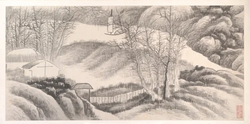 Paisagens dos Doze Meses, ca. 1685 (álbum de doze folhas de pintura; tinta sobre papel)