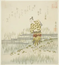 Nibu Hiroyoshi dos Veritable Records of Three Reigns (Nibu Hiroyoshi, Sandai jitsuroku), da série "Vinte e quatro modelos japoneses de piedade filial para o círculo Honcho (Honchoren Honcho nijushiko)"