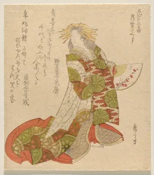 A Cerejeira Nuvem Ligeira (Usugumo Zakura), da série Flower Matching, No. 3 (Hana awase sanban)