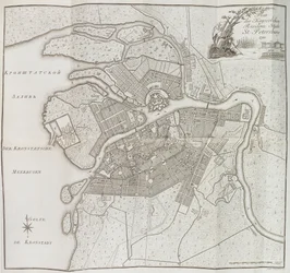 Mapa de São Petersburgo, 1790.