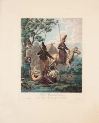 O piquete dos cossacos dos Urais, 1812