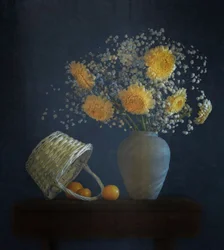 Natureza morta acolhedora em flor