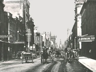 George Street, Sydney, Austrália, 1895.