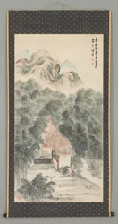 Retiro de um académico num bosque de bambus, ca.
1760-1767 (tinta e cor sobre papel)