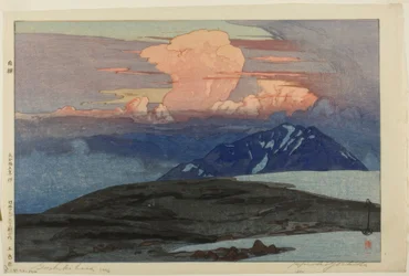 Goshiki Mountains (Goshikihara), da série "Twelve Scenes of Japanese Alps (Nihon arupusu junidai no uchi)" (Doze Cenas dos Alpes Japoneses (Nihon arupusu junidai no uchi)
