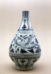 Jarra azul e branca, Yuan Dynasty (1206-1368) (cerâmica)