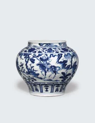 Guan branco e azul, meados do século 14 (cerâmica)