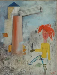 A menina de cabelos ruivos