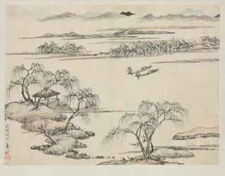 Álbum de paisagem em vários estilos: The Stream of Wuling, 1684.
