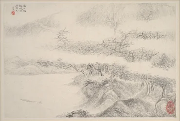 Paisagens, datadas de 1644.