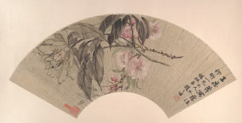Flores de pêssego e peônia, ca. 1860.