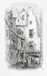 Um velho fim, Canongate, Edimburgo, Escócia