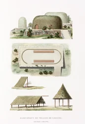 Edifícios de Arquitectura na aldeia de Likiliki