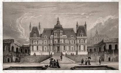 Castelo de Maison Lafitte, cerca de 1850 (gravura)