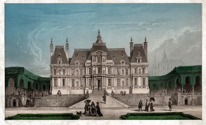 Castelo de Maison Lafitte, cerca de 1850 (gravura)