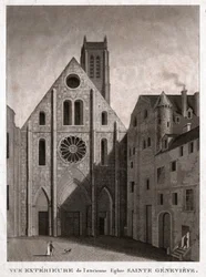 Igreja de Sainte Genevieve, início do século 19 (gravura)