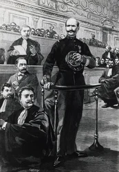 Depósito do Comandante Charles Walsin-Esterhazy, durante o julgamento do Emile Zola