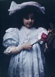 Rapariga com um vestido branco