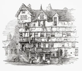 Casas na High Street, Edimburgo, Escócia