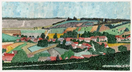 Paisagem no campo francês, ca 1950
