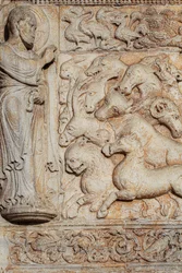 Baixo relevo do portal de San Zeno Maggiore. Verona