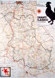 Mapa da região do Chianti Classico